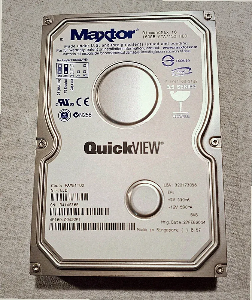 Maxtor DiamondMax 16 160GB ATA/133 HDD 3.5" Series - 2004